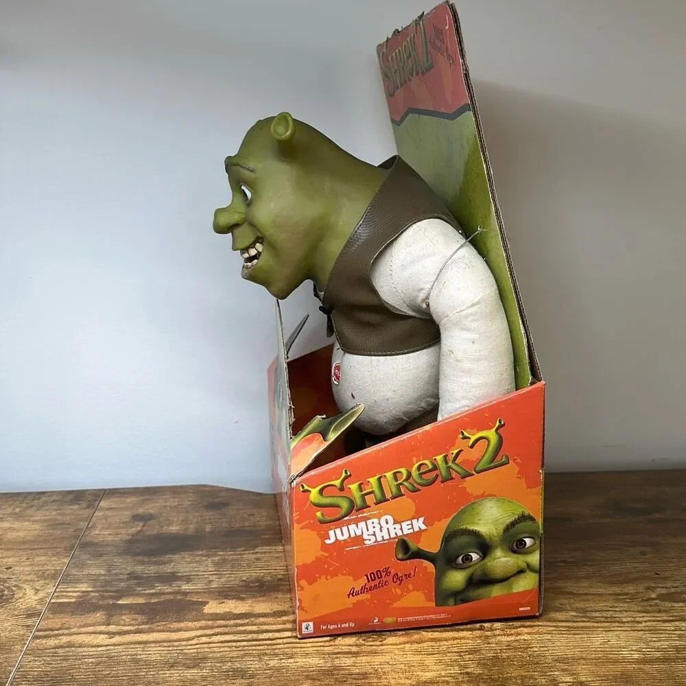 Vintage Shrek Roto Head Jumbo Shrek 2 Dream Works‎ 2004 Hard Face Original Box